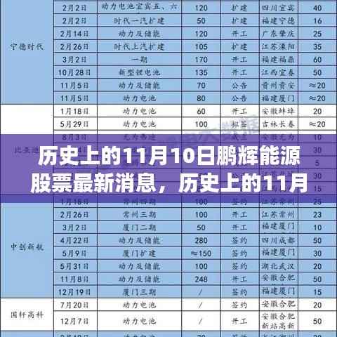 历史上的11月10日,鹏辉能源股票最新消息深度解析