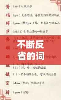 不断反省的词语,人类进步之阶梯