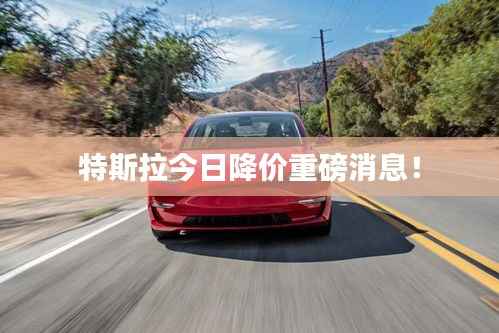 特斯拉今日降价重磅消息!